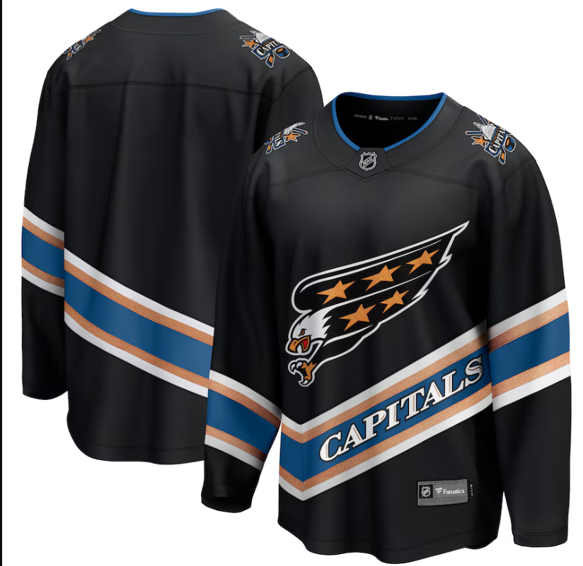 Men Washington Capitals Fanatics Black Alternate 50th Anniversary Breakaway NHL Jersey